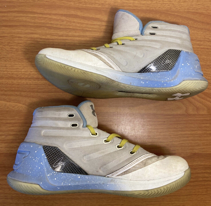 Under Armour Curry 3 Birthday White Blue Steph Size 8
