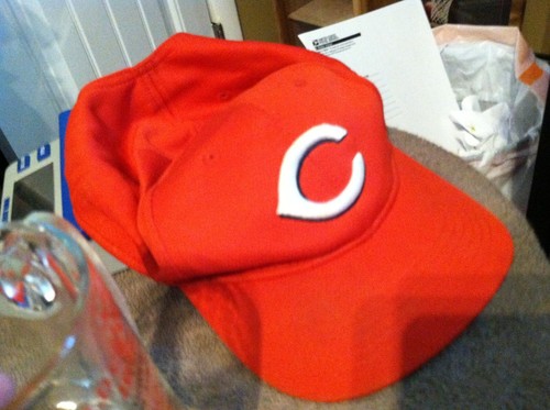 1976 JOHNNY BENCH'S HOME PLATE RESTAURANT GLASS MUG flaw. & Reds Youth Hat Cap - Picture 9 of 12