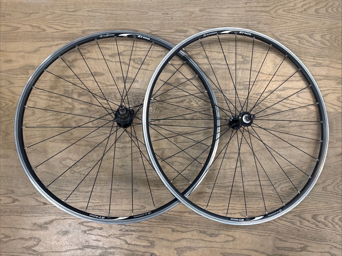 Alex Rims AT400 Road Bike Wheelset 700c 130/100mm QR 8-10sp Rim