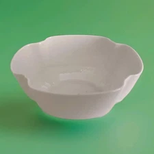 Spode Imperial Trinket Dish Wavy Shape White Clam Shell Made in England Vintage