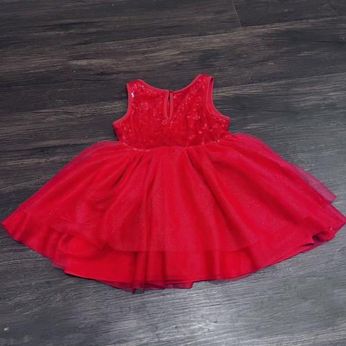Cat & Jack Tutu Dress Red Sequin Tulle Christmas Girls Sz 18 Mos - Picture 2 of 8