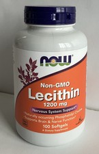 Now foods Lecithin non-GMO 1200 mg 100 Softgels