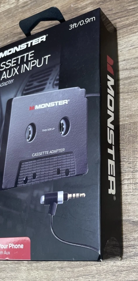 Brand New MONSTER Cassette To Aux Input Audio Adapter 3ft Hands Free Calling - Image 2 of 4