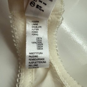 La Perla Maison Cream Silk Embroidered Underwire Bra Size 36C Made in Italy