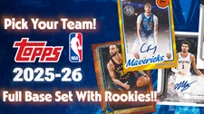 PICK YOUR TEAM 2025-26 Topps Flagship Basketball Complete Team Set With Rookies!