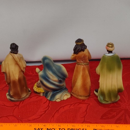 Resin Krippe 4-teilig 80er Jahre? Markenlos ca. 5 Zoll - Bild 3 von 14