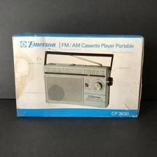 Vintage Emerson FM/AM Portable Cassette Player Radio #CP3630...NEW OLD STOCK