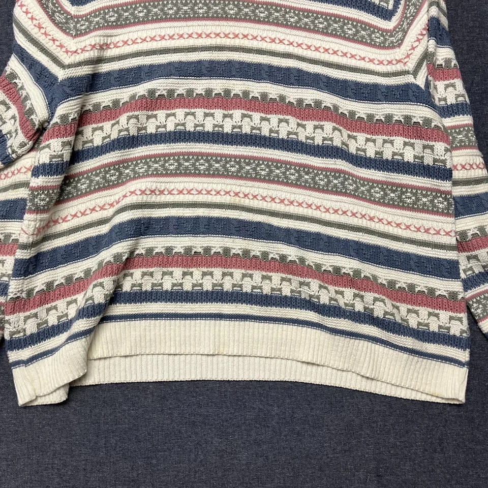 Alfred Dunner Women's Sweater Size XL Ivory Fair Isle Knitted Pullover Acrylic - Image 3 of 4