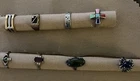 8 Piece Estate Vintage Rings  Variety Of Size Gold And Silver Some Signed 1 /928