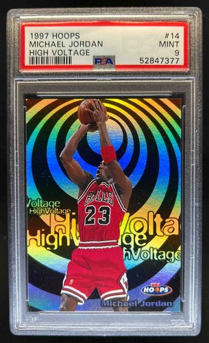 1997-98 Hoops Michael Jordan High Voltage #14 HV Bulls PSA 9