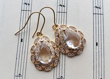 Vinatge Style Gold Dangle Drop Earrings, Gift for Woman