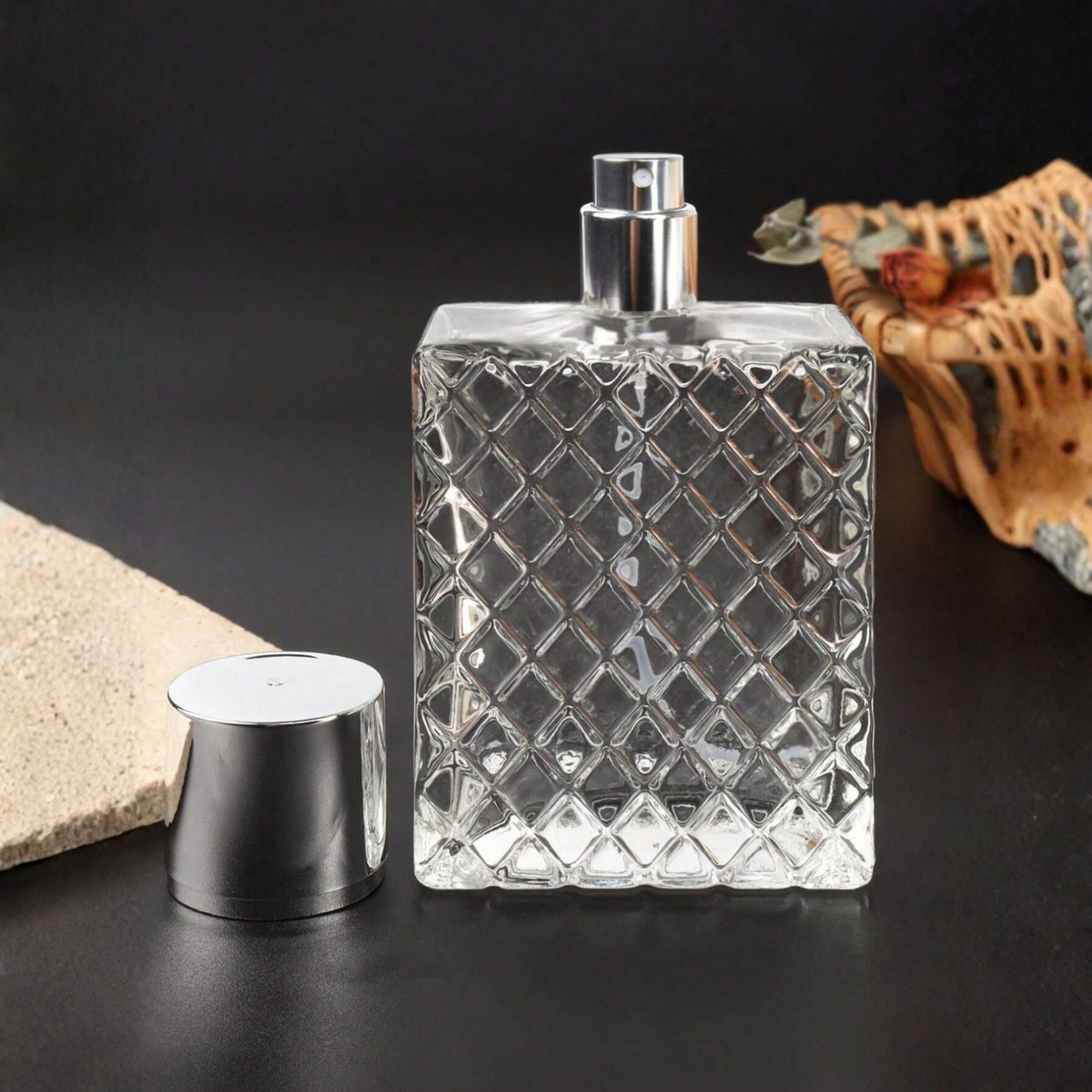 Glass Perfume Bottles Empty Refillable 100Ml /3.4Oz Atomizer Sprayer for Perfume View 5