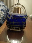 heavy Glass Blue And Green Purse With Pocket Made In China — photo 2