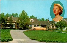 1950's OLD CAR AT HOME OF DINAH SHORE Beverly Hills - Los Angeles CA a/14 BJ7847