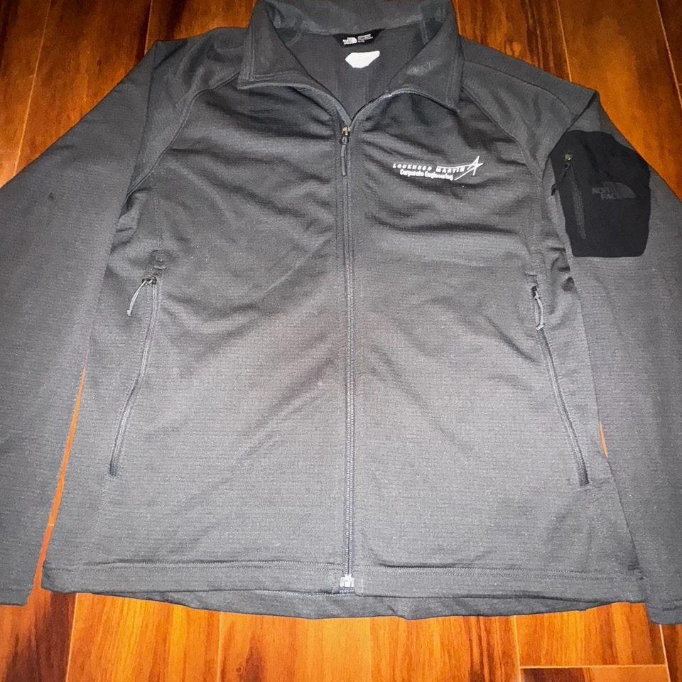 Chaqueta corporativa The North Face Lockheed Martin gris XL logotipo de ingeniería Foto 2 de 4