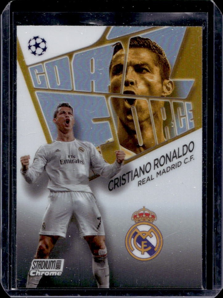 2022-23 Topps Stadium Club Chrome UEFA Cristiano Ronaldo Goal Force #GF-CR