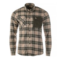 Tagart Alaska Herren Flanellhemd 4XL, Beige-GrüN