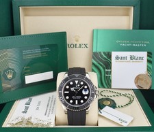 ROLEX White Gold Yachtmaster 42 Oysterflex Strap BOX CARD TAGS 226659 SANT BLANC