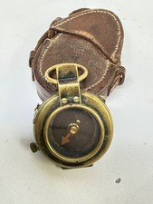 WWI 1917 Rosser Named Brass Marching Compass with Original Leather Case, London