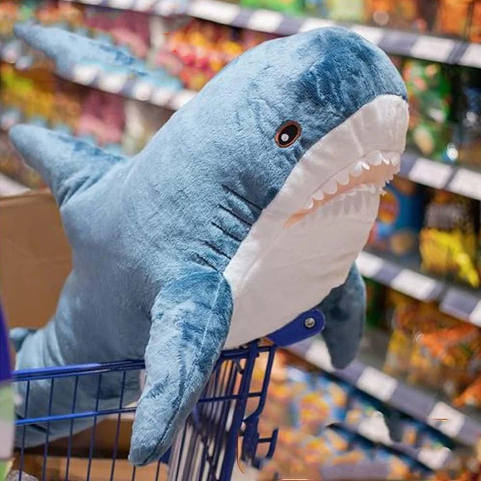 Brinquedo macio ORIGINAL IKEA SHARK BLAHAJ 39 1/4? Travesseiro infantil super macio e fofo - Imagem 4 de 4