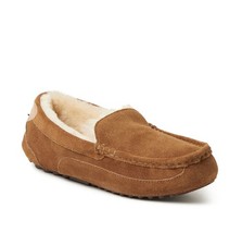 Men s Fireside By Dearfoams Melbourne Genuine shearling Moccasin Slippers