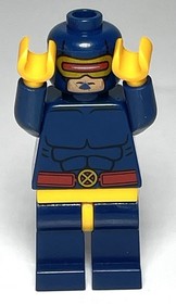 Lego SH0117 Cyclops (Minifigure, 2014 Dark Blue Outfit, Marvel, 76022, X-Men)