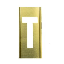 CH Hanson 10008T - Stencil Sort-1" Brass Gothic T