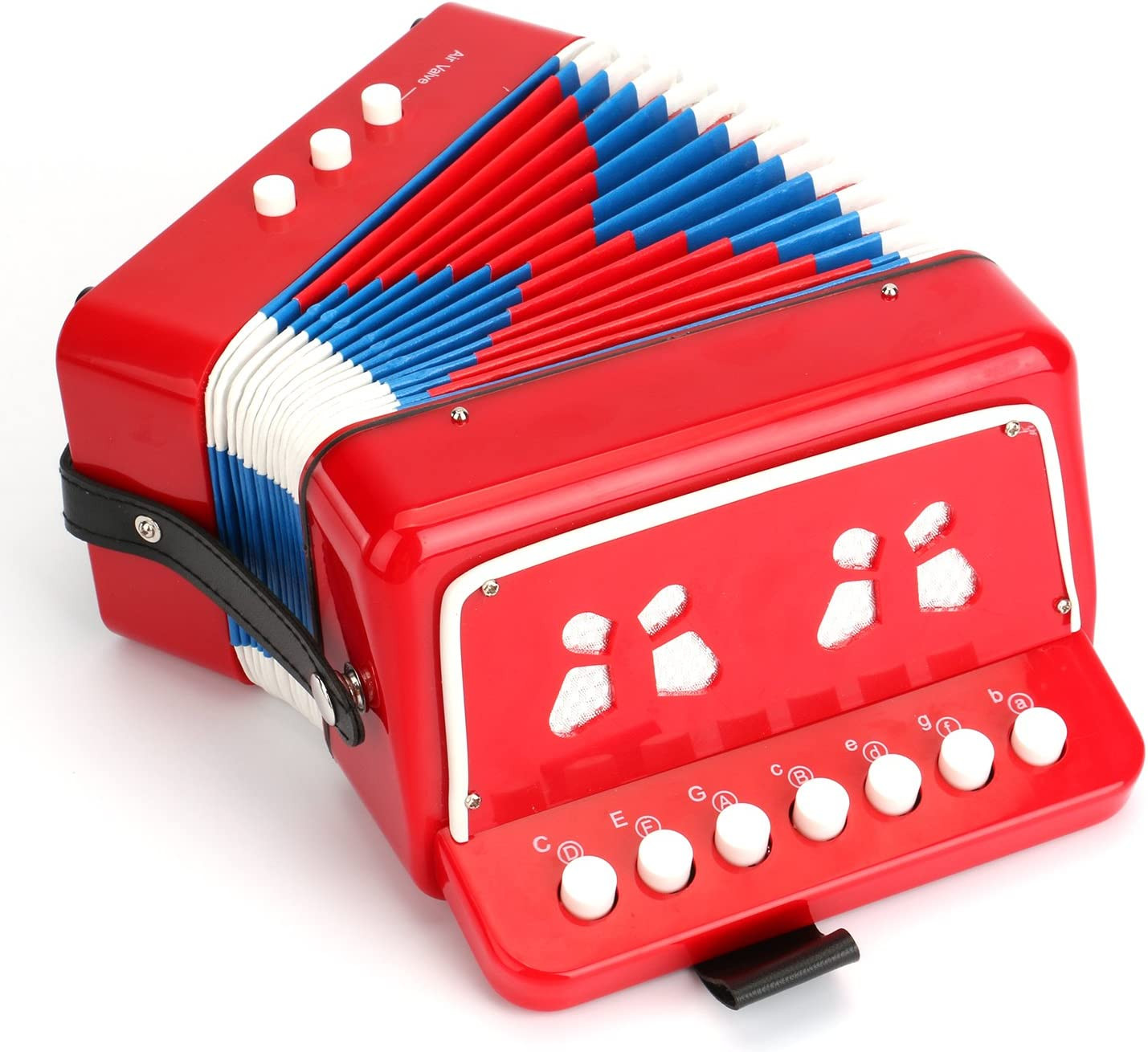 Small Accordion, 10 Keys Buttons Control Musical Instruments for Beginners Learn