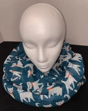 Vivian And Vincent Eternity Scarf CAT Animal Print Infinity Scarf