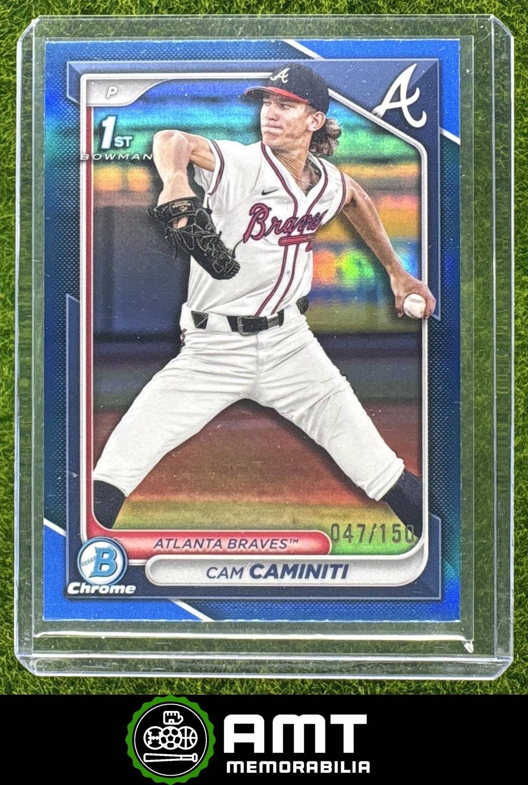 Cam Caminiti 2024 Bowman Draft 47/150 Chrome Blue Atlanta Braves #BDC-20