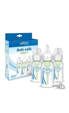 Dr. Brown's Options Narrow Baby Bottle Level 1 4oz 3-Pack Anti-Colic Pump NEW