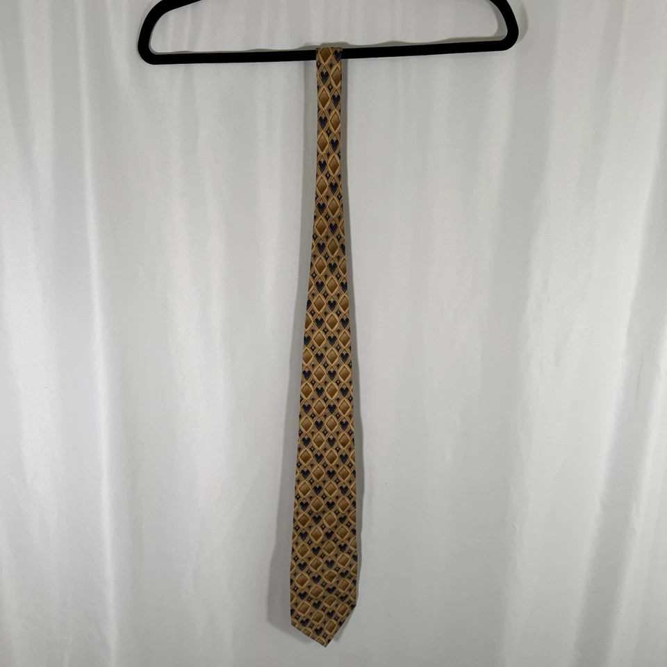 Corbata para hombre Walt Disney World 59" amarilla estampado Mickey 100 % seda 4" de ancho Foto 4 de 4