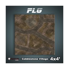 Frontline Gaming Playmat 4' x 4' - Cobblestone Village New