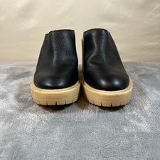 Dolce Vita Camdin black leather platform clogs 7M