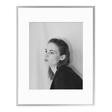 Golden State Art - 12x16 Aluminum Picture Frame - with Mat for 8.5x11 Photo o...