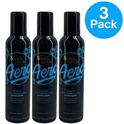 Bondi Sands Aero Aerated Self Tanning Foam Ultra Dark 7.61oz 3 Pack Bundle