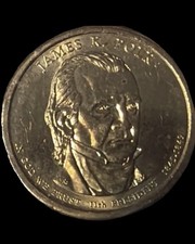 James K. Polk Presidential $1 Coin 2009 Uncirculated Copper