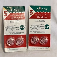 NOS VTG Singer 163131 Transparent Sewing Machine Bobbins Acrylic Touch & Sew Lot