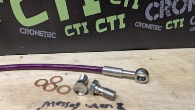 CTI Premium Front Brake Line (Trans Purple/Std Length) - 03-06 Blaster YFS 200