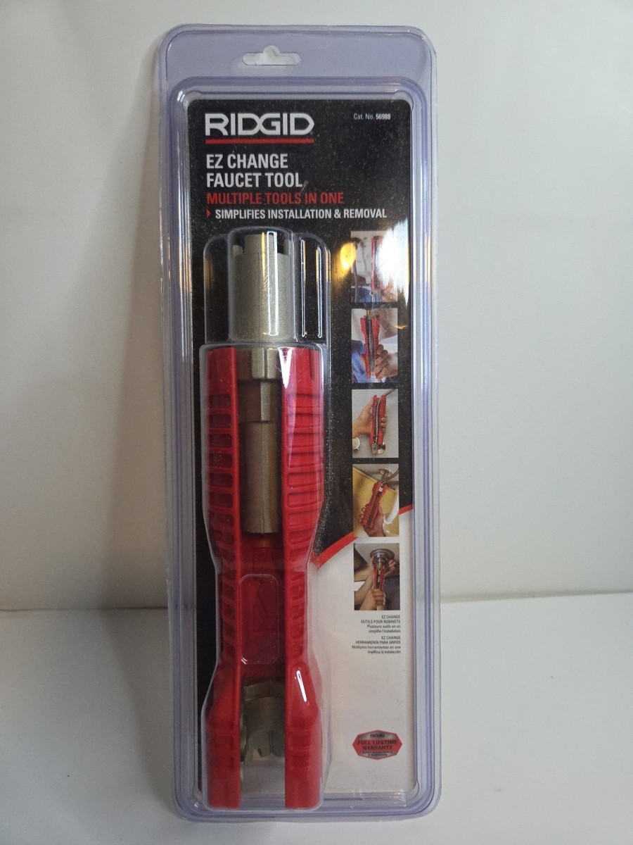 「RT-9643121620」 New Ridgid 56988 EZ Change Plumbing Wrench Faucet Installation and