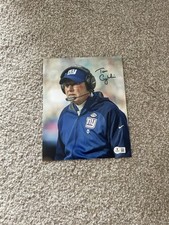 TOM COUGHLIN Signed Autograph 8x10 Photo GIANTS SUPER BOWL BAS BECKETT BB
