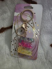 Resin Initial Letter "E" Keychain. OMG CUTE