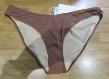 EVARAE Lela High Leg/Low Rise Bikini Bottoms Tiramisu UK 12 - Tag/Free Post