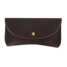 Leather Eyeglass Case Genuine Leather Sunglasses Case Eyewear Pouch Glasses S...