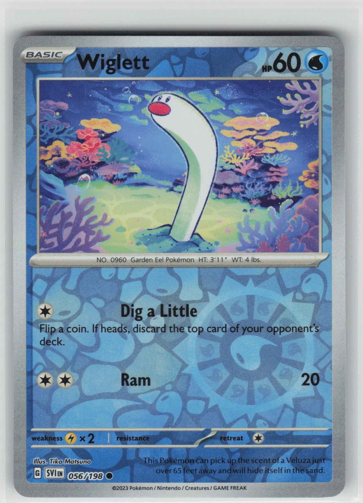 Wiglett Reverse Holofoil Scarlet & Violet Base Set [SVI - 056/198] Pokemon NM