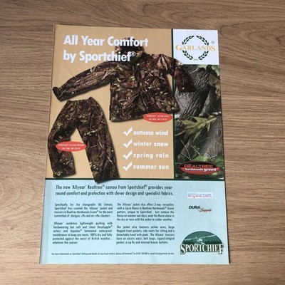 GUNS94 MAGAZINE ADVERT 12X9 SPORTCHIEF  ALLYEAR  JACKET