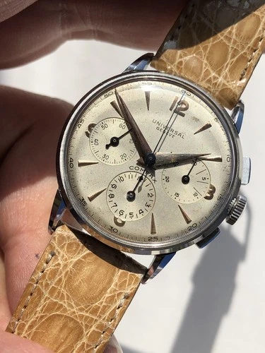 Universal Geneve Compax 22230 Extremely Rare Chronograph Cal 283 Original Dial