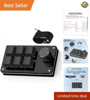 Programmable Macro Keyboard,6 Key Macro Mechanical Gaming Macro Keypad,Custom...