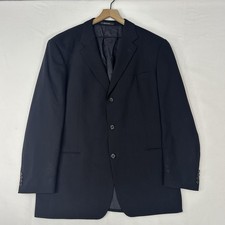 Hugo Boss Men  s Blazer 46R Black Wool 3-Button Sport Coat Jacket Einstein Sigma