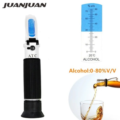 Portable ATC Refractometer 0-32% Brix Tester for Sugar Fruit Alcohol ...